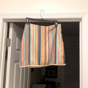 H&M tweed skirt with stripes